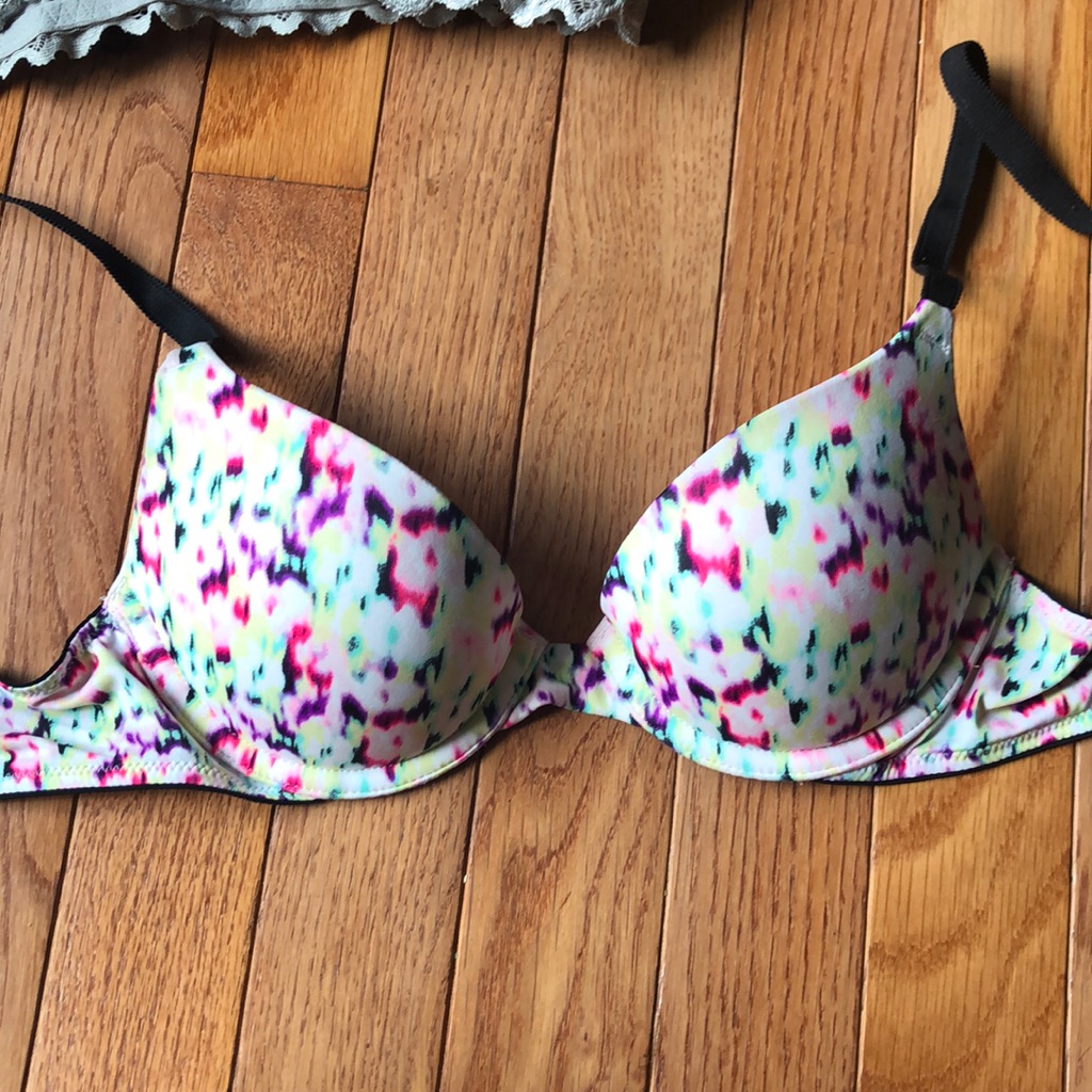 Patterned Push Up Bra